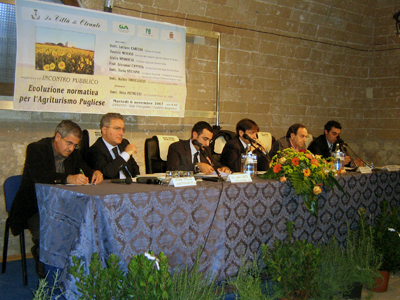 Incontro pubblico sul tema Evoluzione normativa per l agriturismo pugliese ieri al castello aragonese