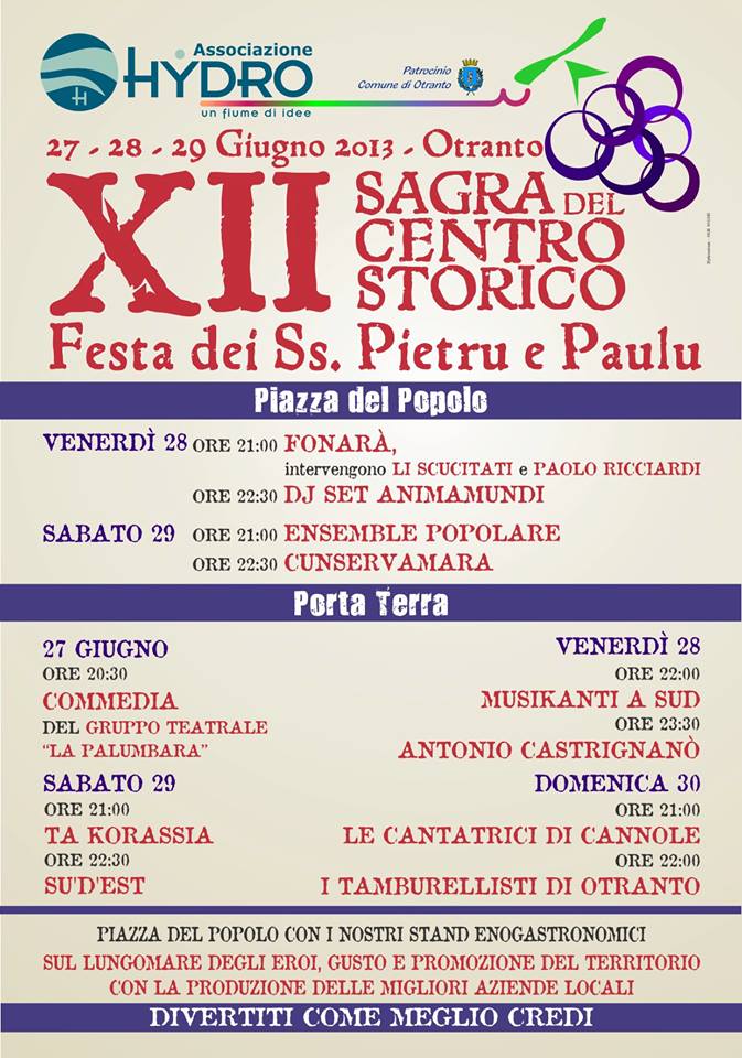 XII Sagra del centro storico Festa dei Ss Pietru e Paulu