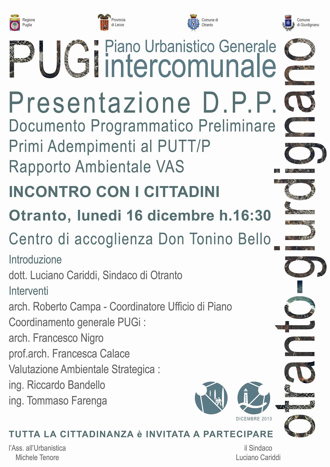 PUG – Presentazione Documento Programmatico Preliminare