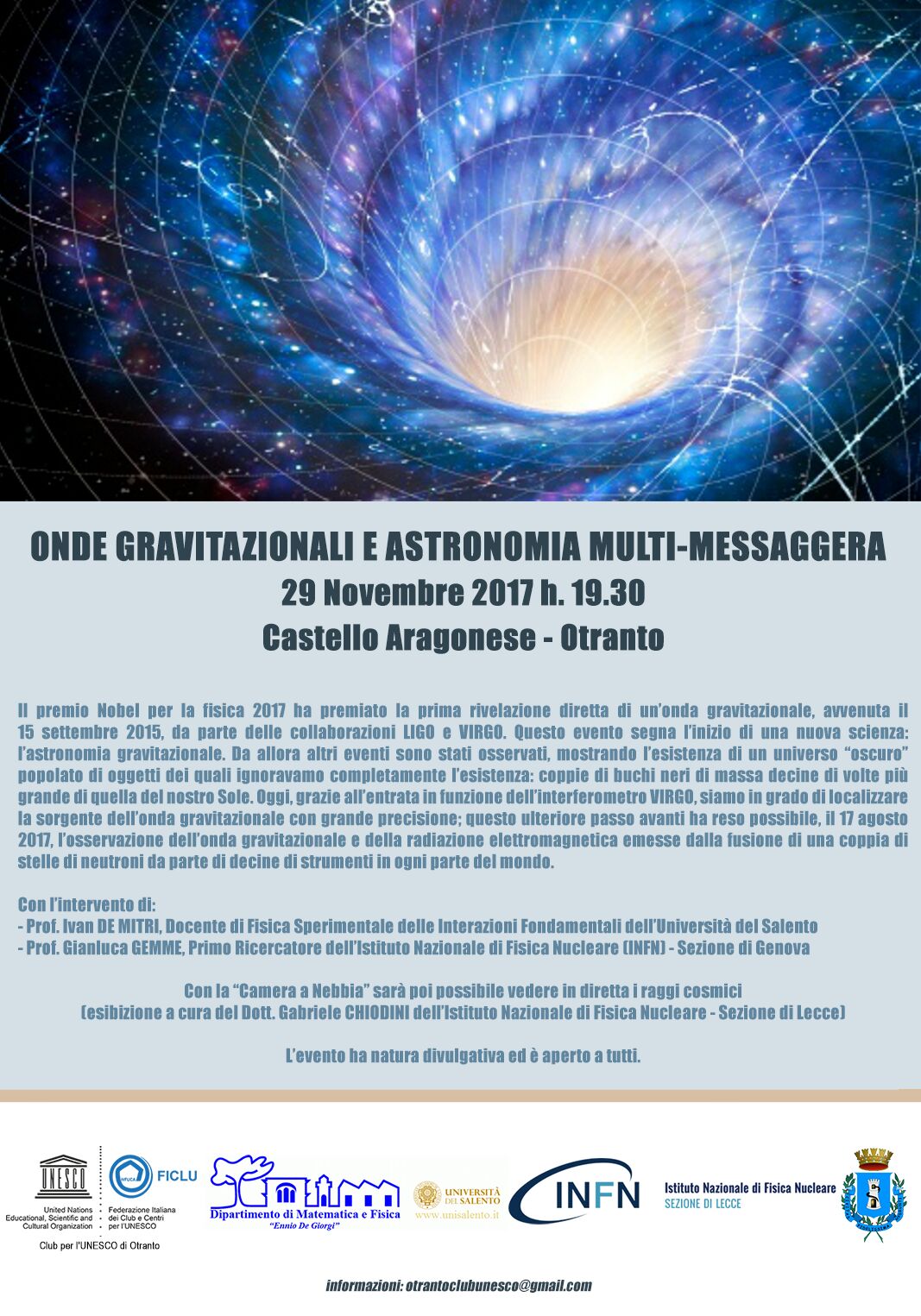 Onde gravitazionali e astronomia multi-messaggera